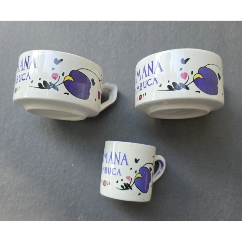 Set of 3 Romana Sambuca Coffee Espresso Cup Italy Cups